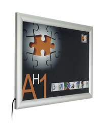 Portaposters con caja de luz